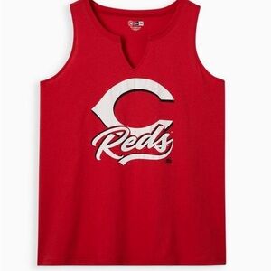 NWT Torrid Split Neck Tank - Cotton MLB Cincinnati Reds Size 0 = L